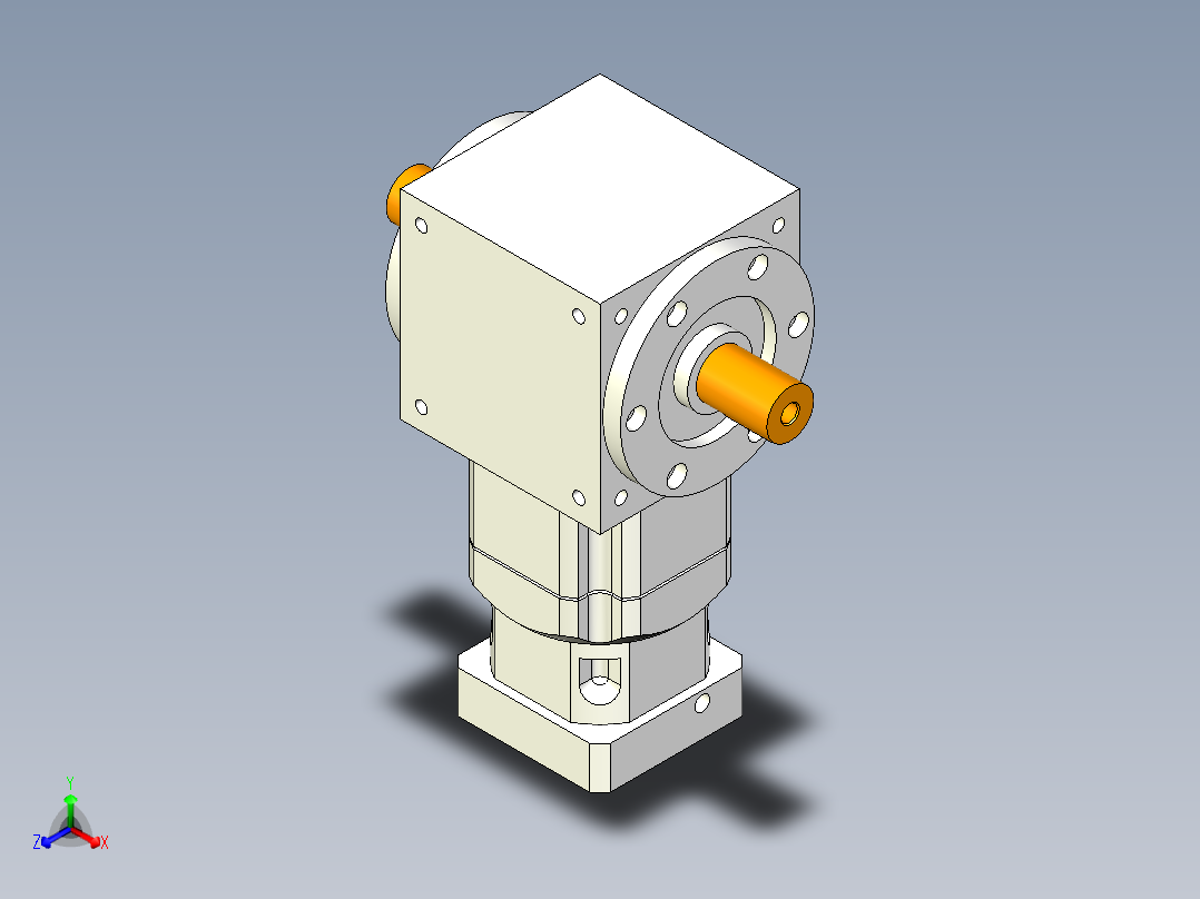 换向器PW170双轴 PGH142-L2 22-110-145-M8.stp正等轴测图