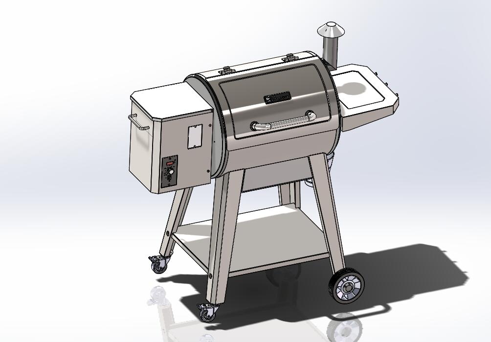 圆筒形颗粒燃料烧烤炉step