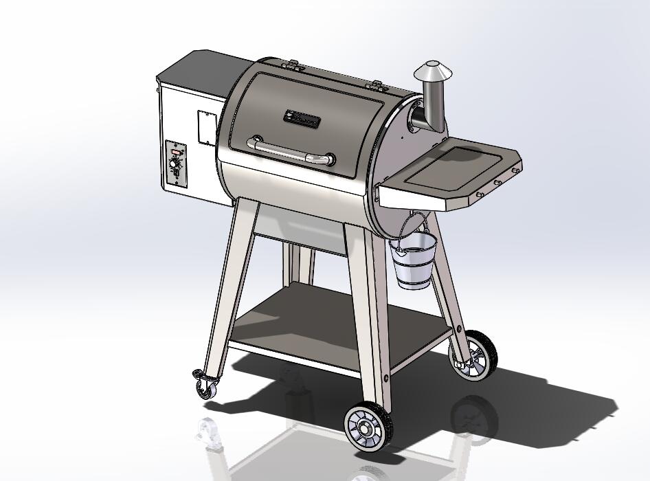 圆筒形颗粒燃料烧烤炉step