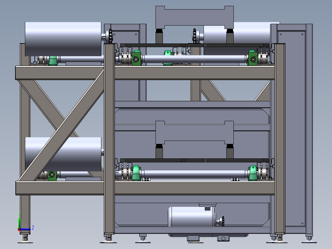 制砖坯板自动传送设备sw17可编辑左视图
