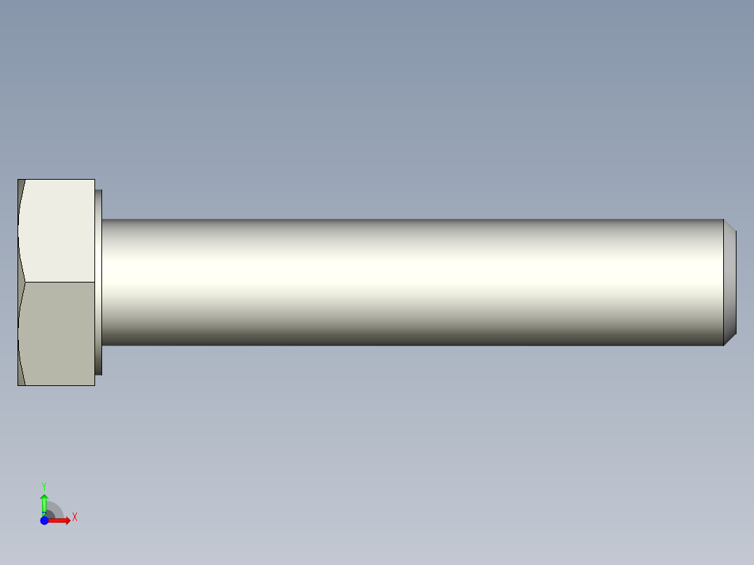 螺钉-DIN_931-M8x1.25x40.stp前视图
