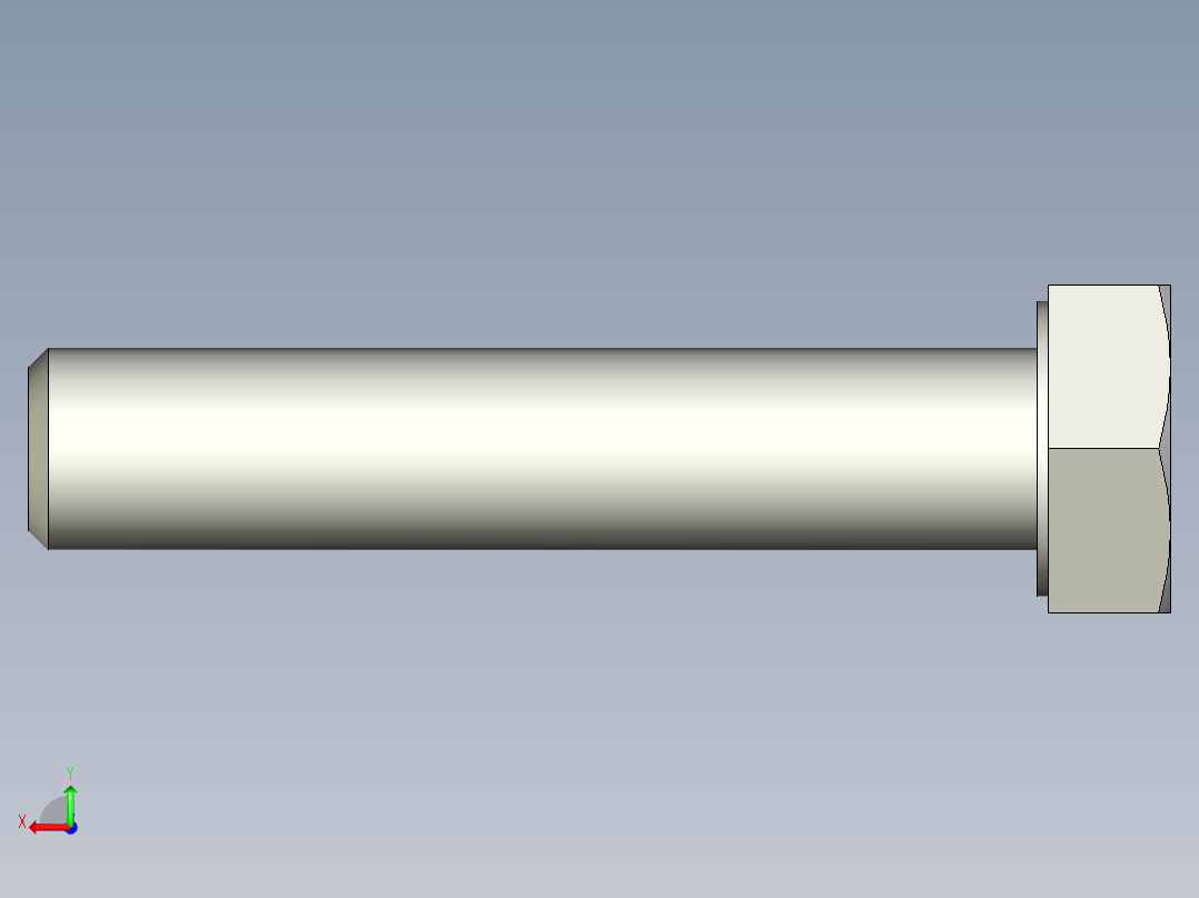 螺钉-DIN_931-M8x1.25x40.stp后视图