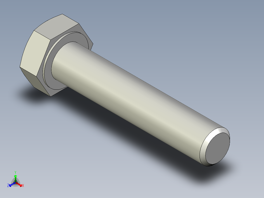 螺钉-DIN_931-M8x1.25x40.stp正等轴测图