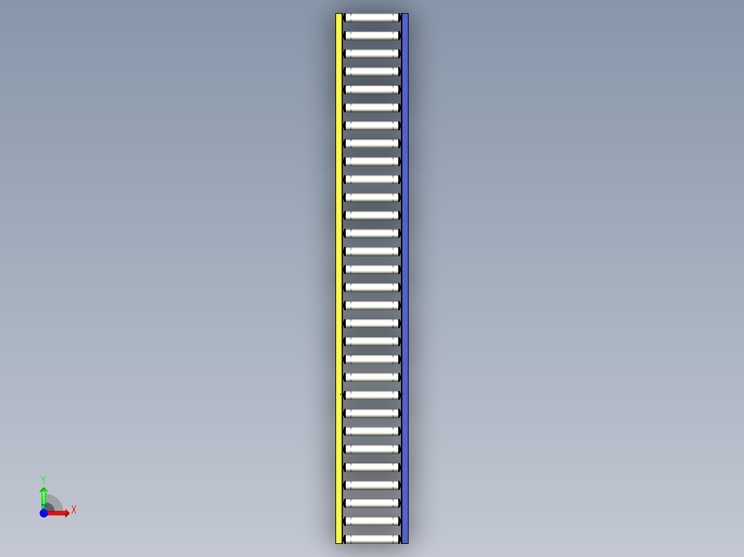 滚筒输送机 (4)前视图
