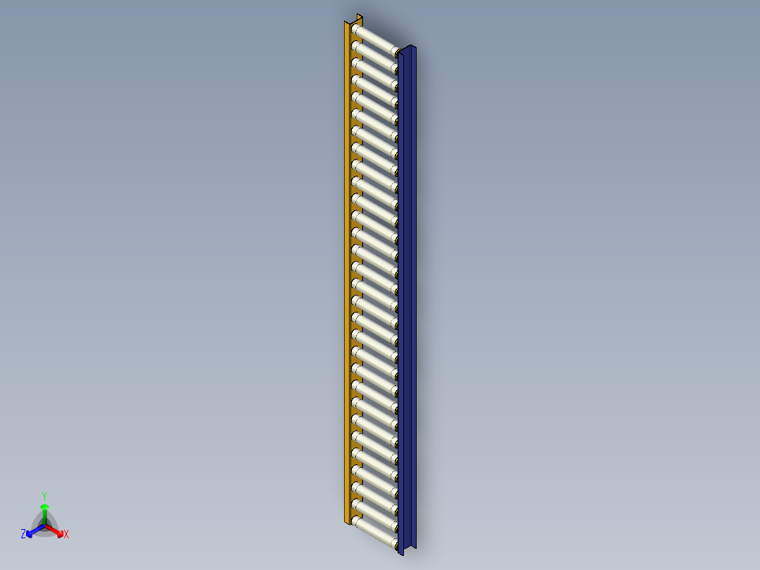 滚筒输送机 (4)正等轴测图