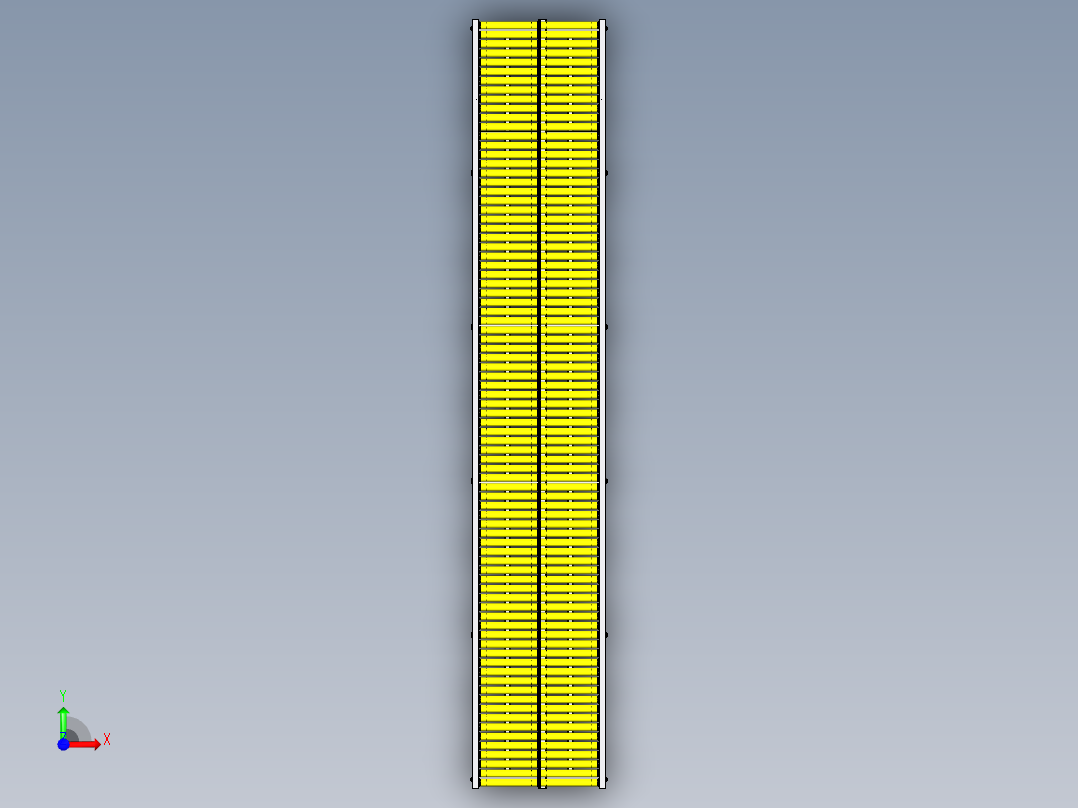 5米滚筒输送机conveyor-free-5m-STP前视图