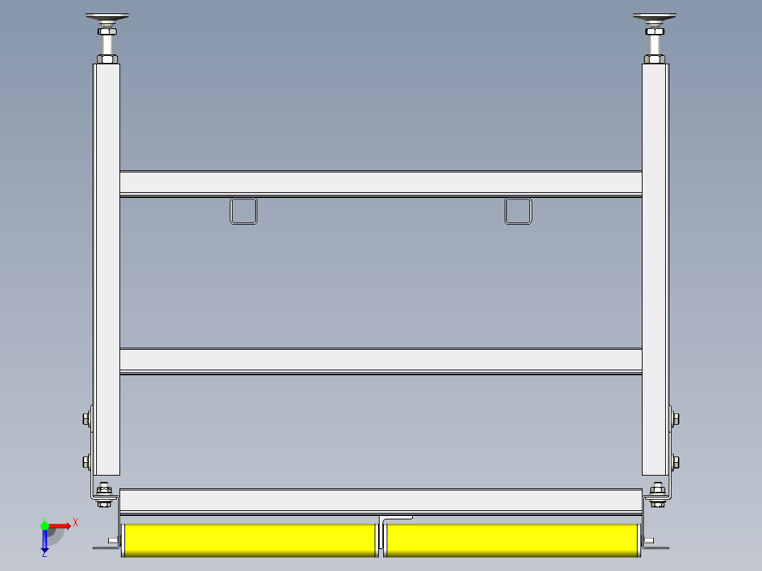 5米滚筒输送机conveyor-free-5m-STP俯视图