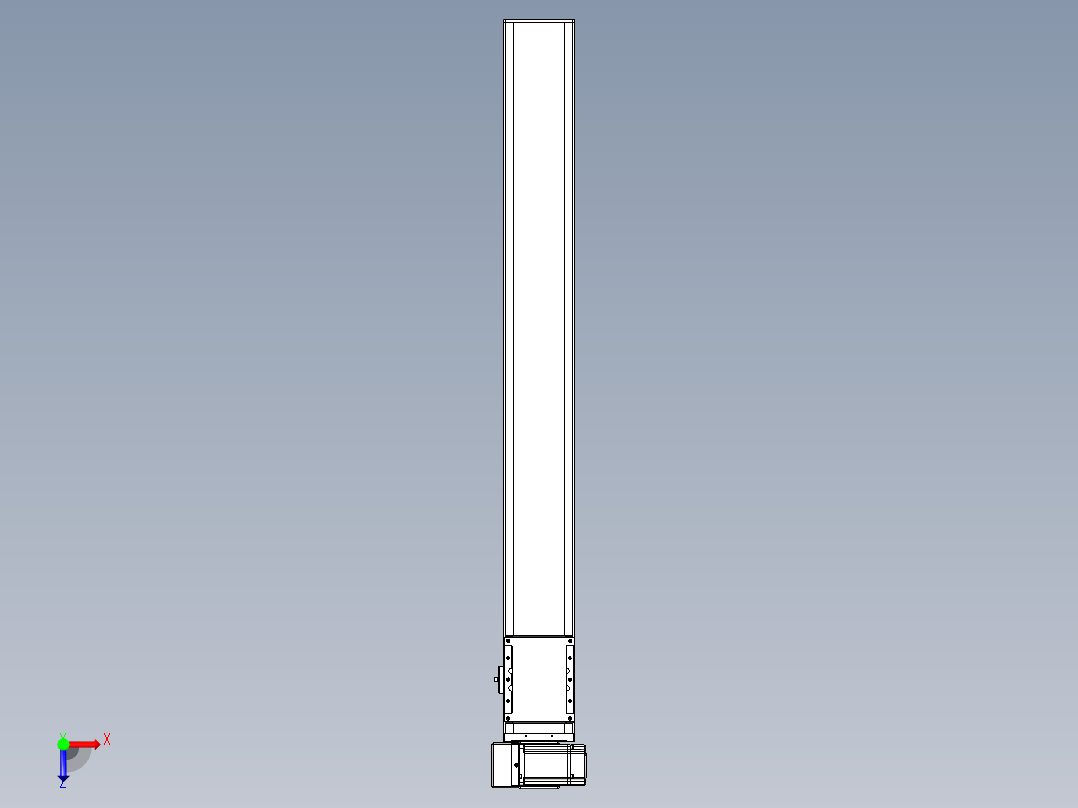 同步带全封闭直线模组TPA-HCB-105D-90-L850-LU-Y-P20-N3俯视图