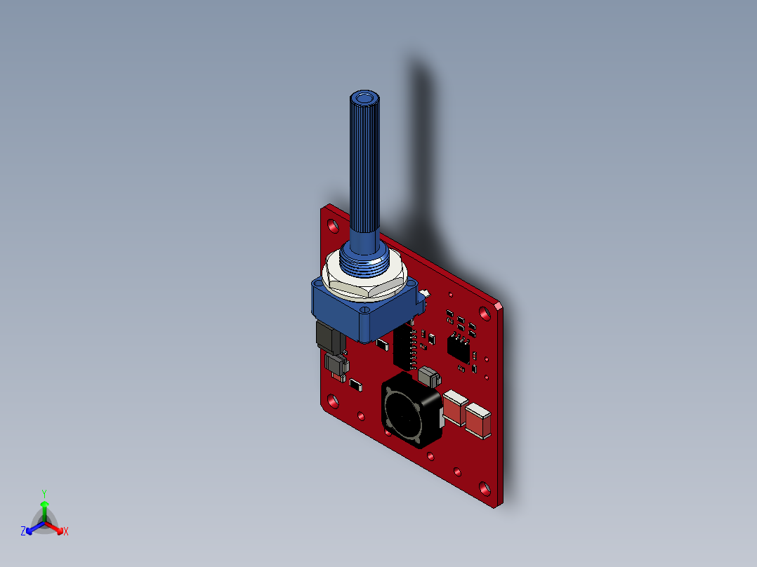 LED灯丝驱动器PCB正等轴测图