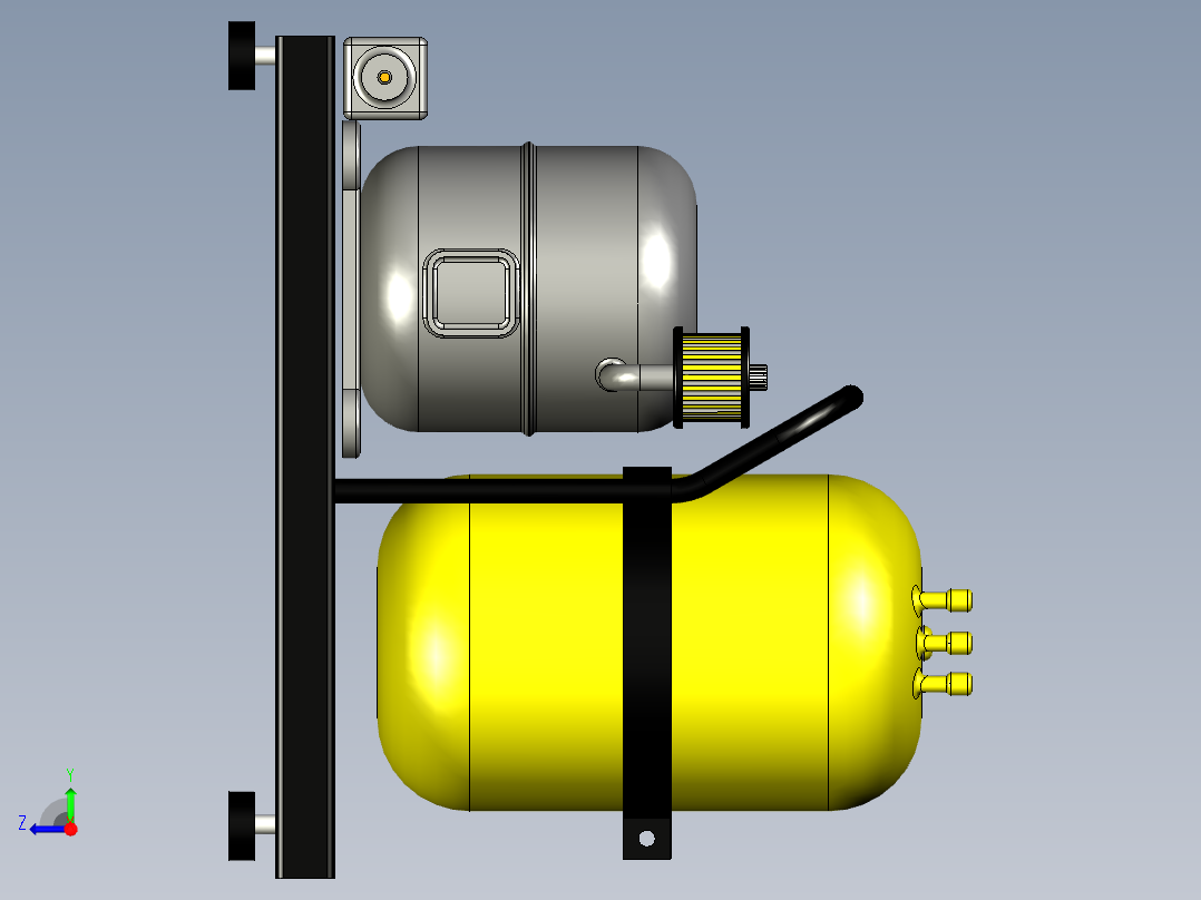 DIY喷笔压缩机--stp右视图