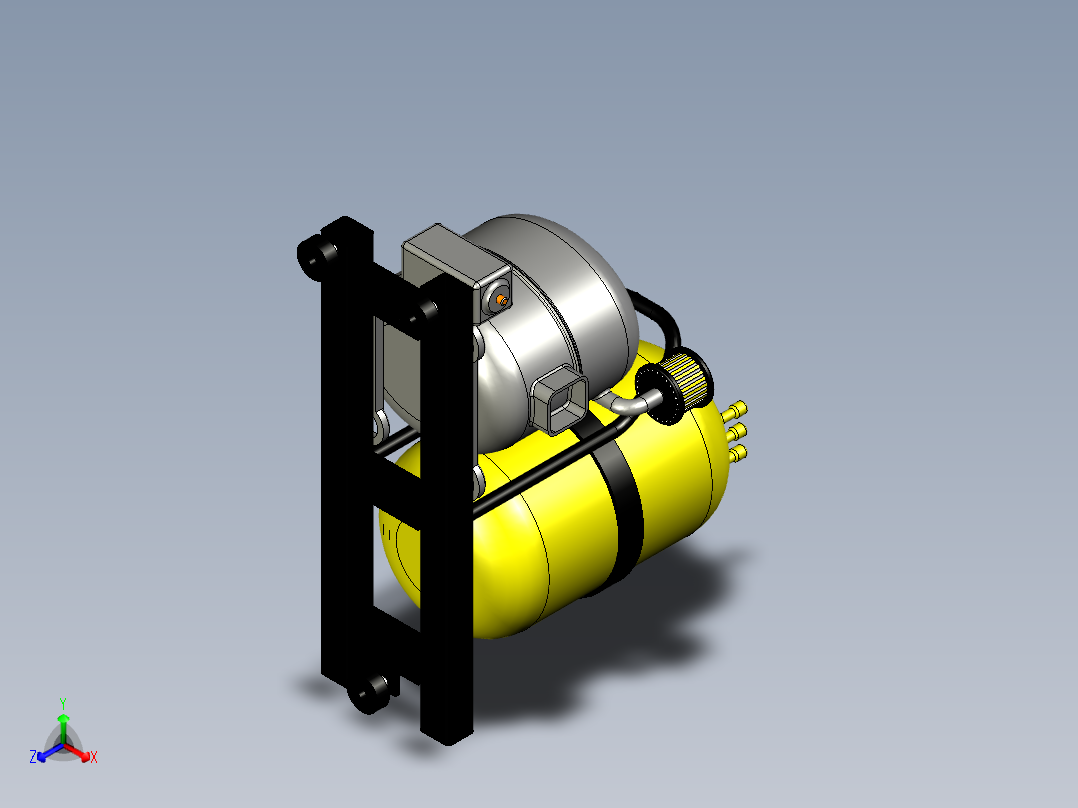 DIY喷笔压缩机--stp正等轴测图