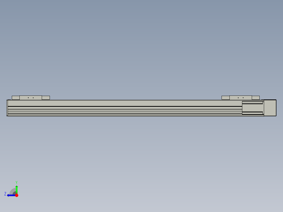 直线模组WG-LHC12-S900-R设计图纸右视图