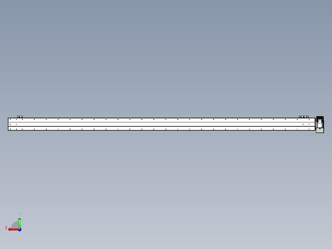 同步带滑台-半封闭B10H-L45-S2350-LD-P40-D3后视图