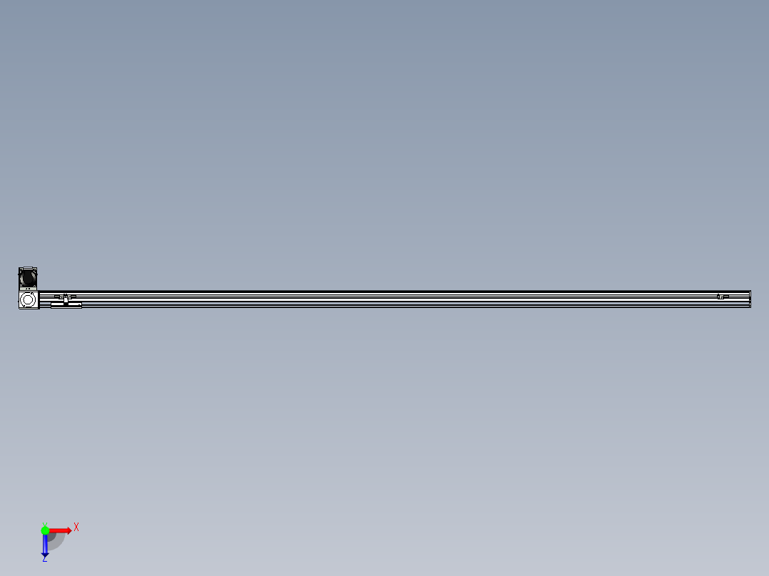 同步带滑台-半封闭B10H-L45-S2350-LD-P40-D3俯视图
