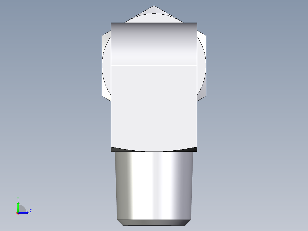 卡套式工业通用硬管接头EO_Male_stud_elbow_WE06SMCF左视图