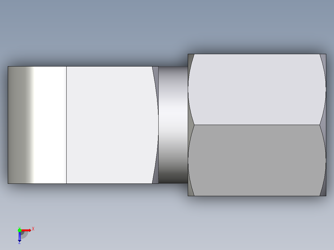 卡套式工业通用硬管接头EO_Male_stud_elbow_WE06SMCF俯视图