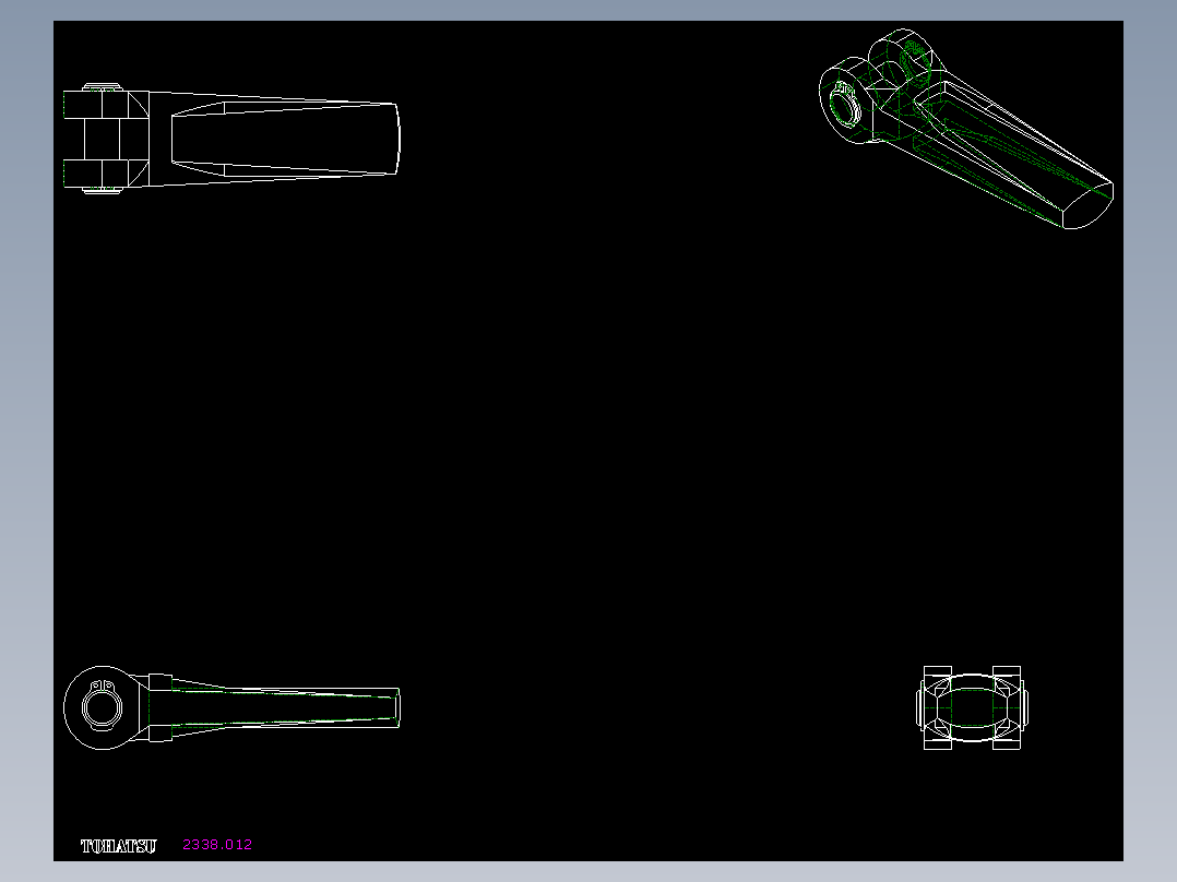 雙偏心夾具2338-2D多系列多零件图纸模型