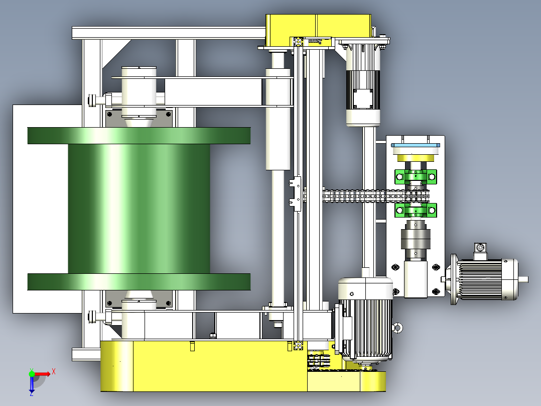 全自动放线机俯视图