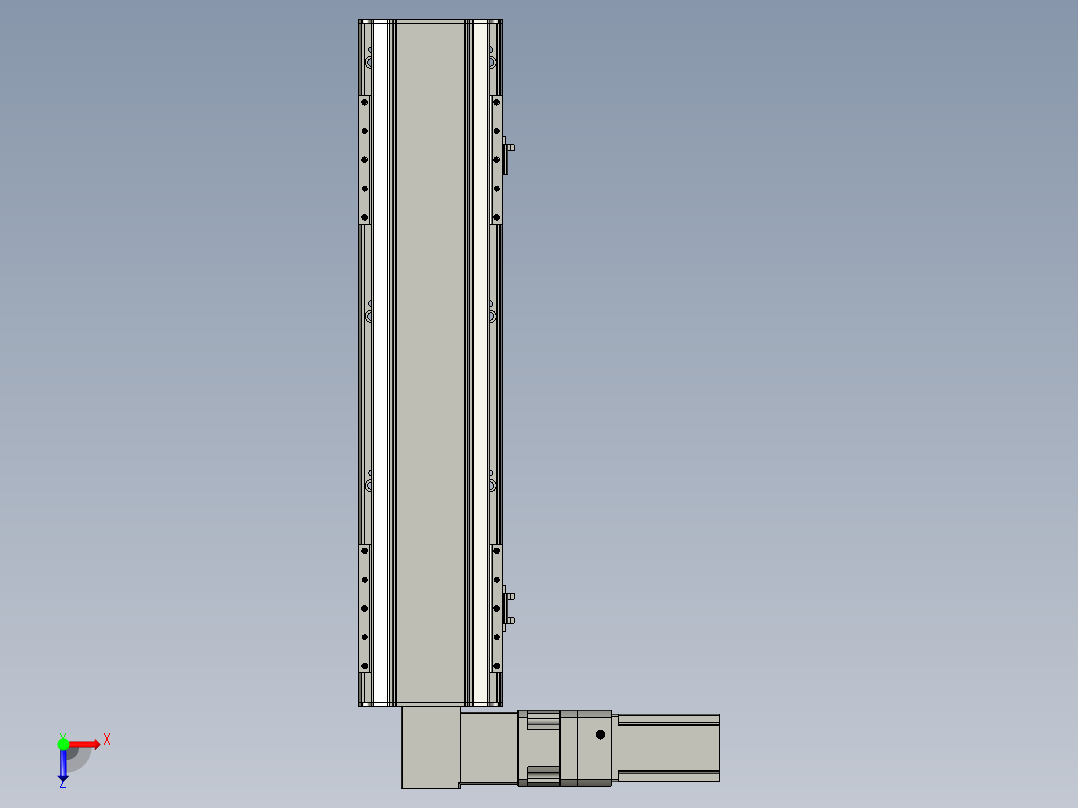 直线模组LHB17-L40-S500-L(B)设计图纸俯视图