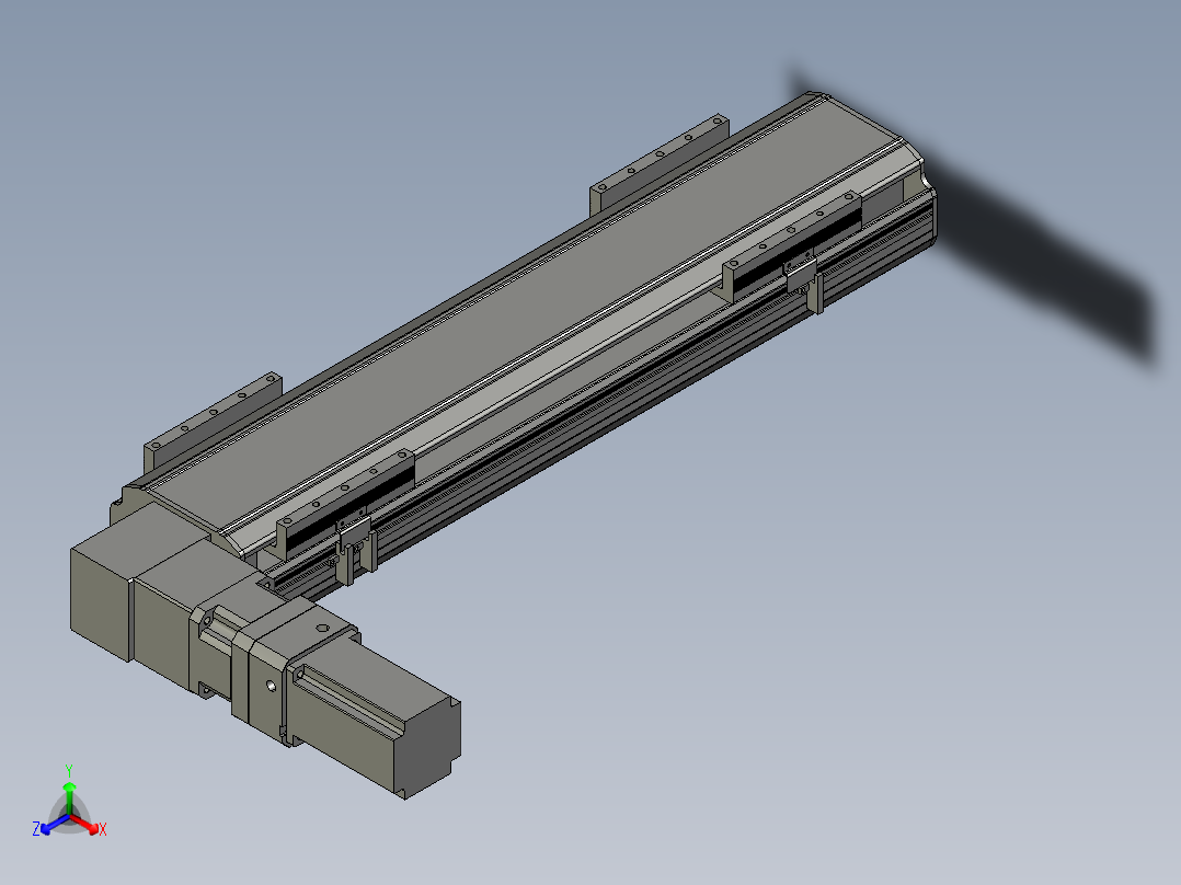 直线模组LHB17-L40-S500-L(B)设计图纸正等轴测图