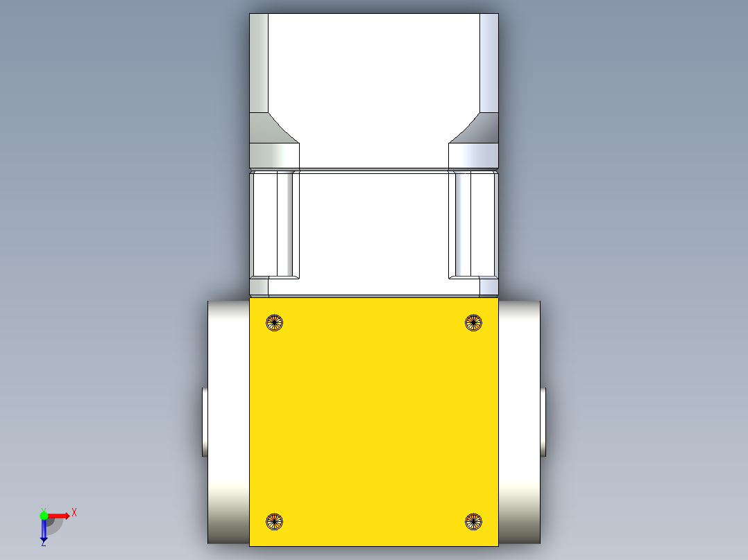 换向器PW90双孔 PGH90-L1 19-80-100-M6.stp俯视图