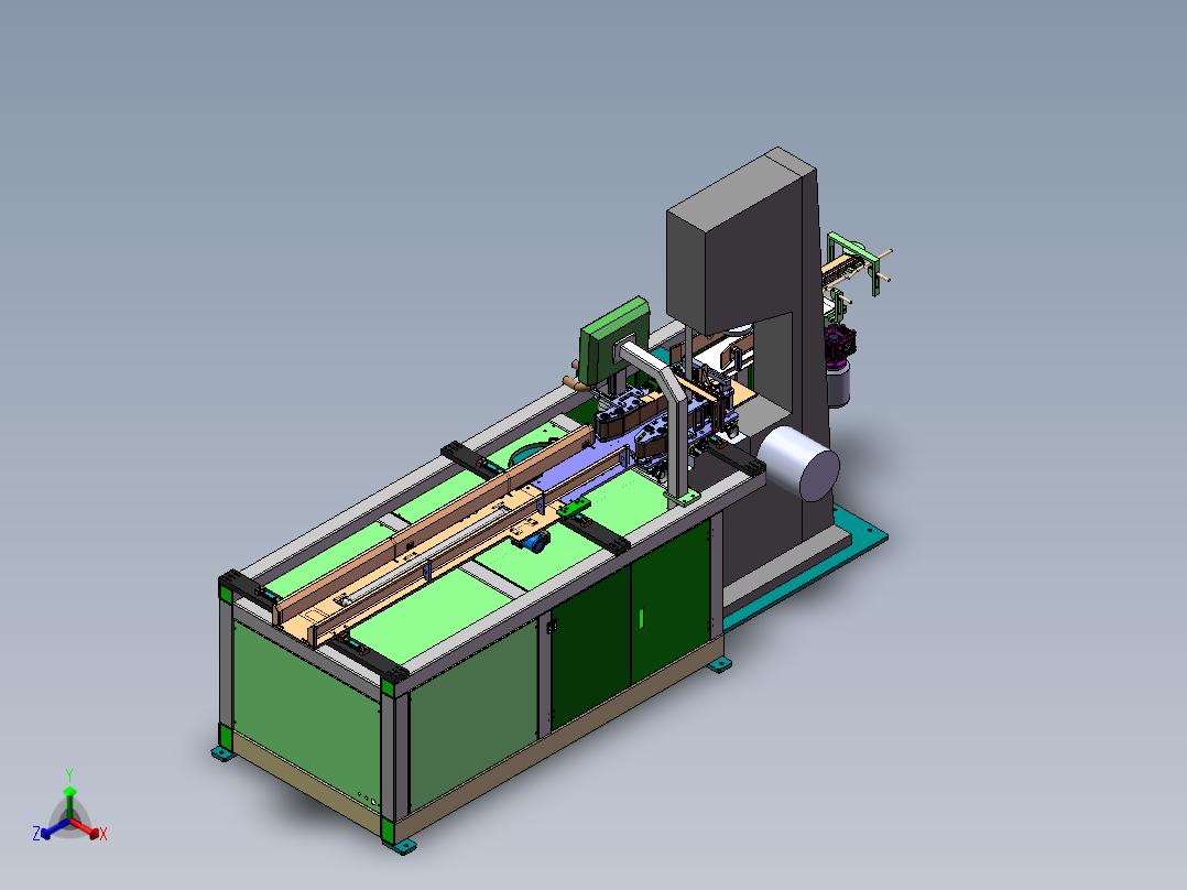 卫生纸卷纸自动切纸机SW17(含bom)正等轴测图