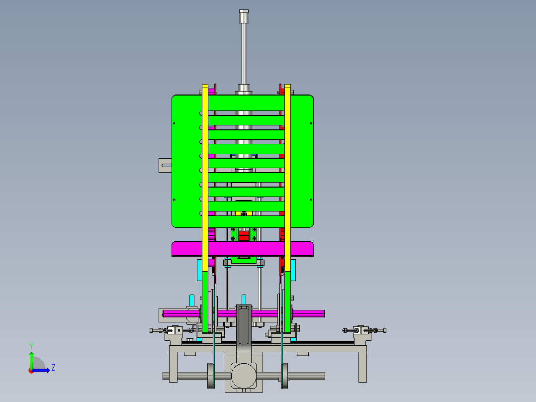 转子全自动滴漆机creo4.0.zip左视图