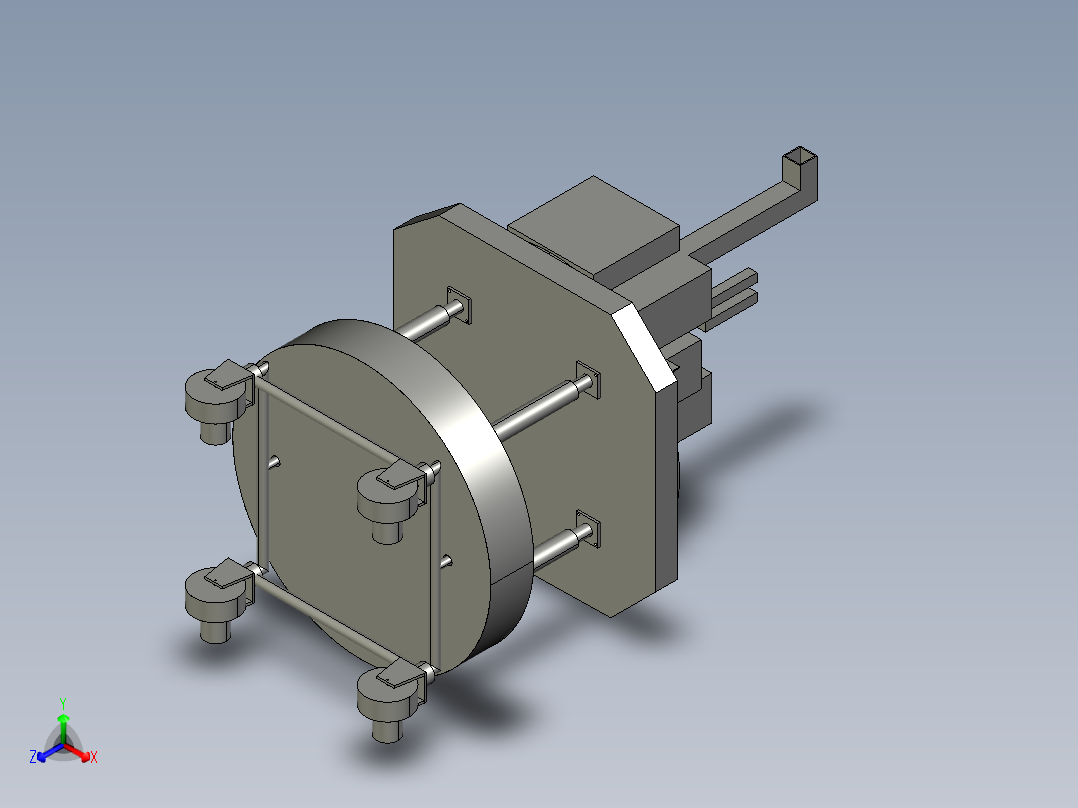 超大型工件测量装置设计（cad+pro+说明书）正等轴测图