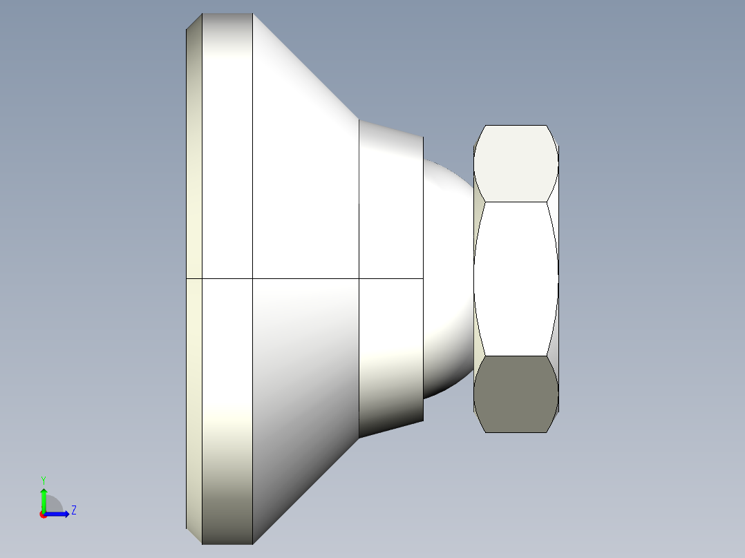 水平調整腳座(迷你型)2259(B)-3D多系列多零件图纸模型左视图