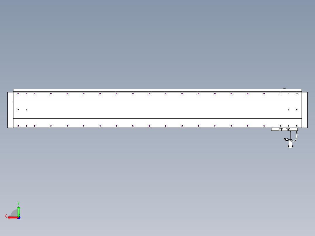 威洛博VL系列直线电机模组-VL22H2-S1550后视图