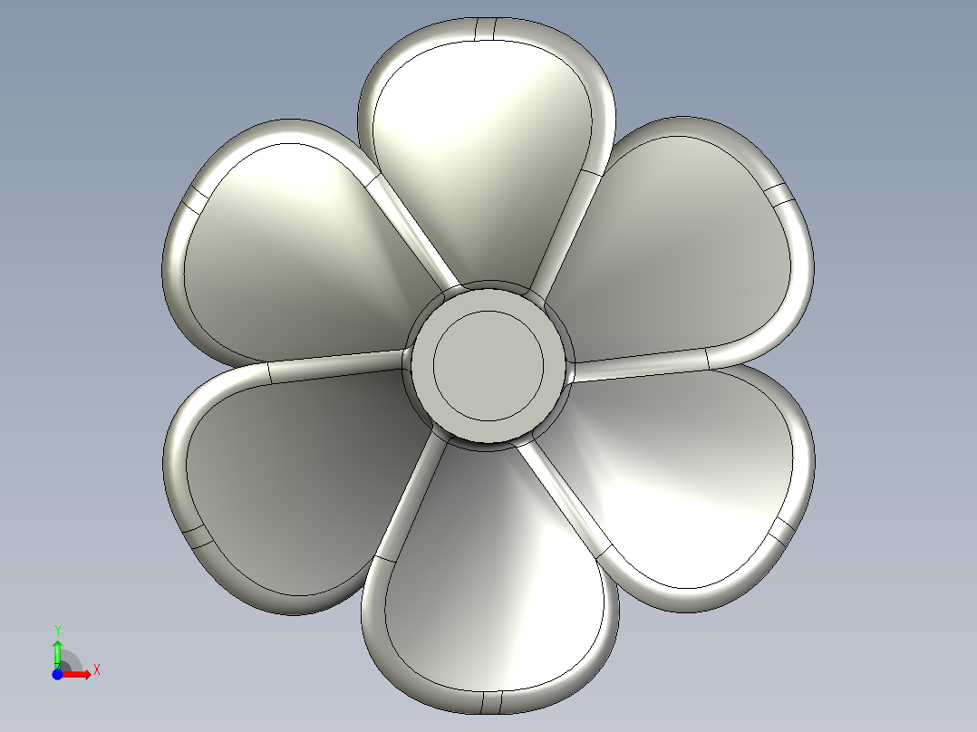 游艇螺旋桨前视图