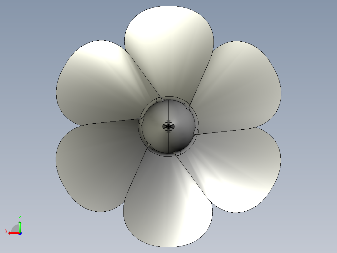 游艇螺旋桨后视图