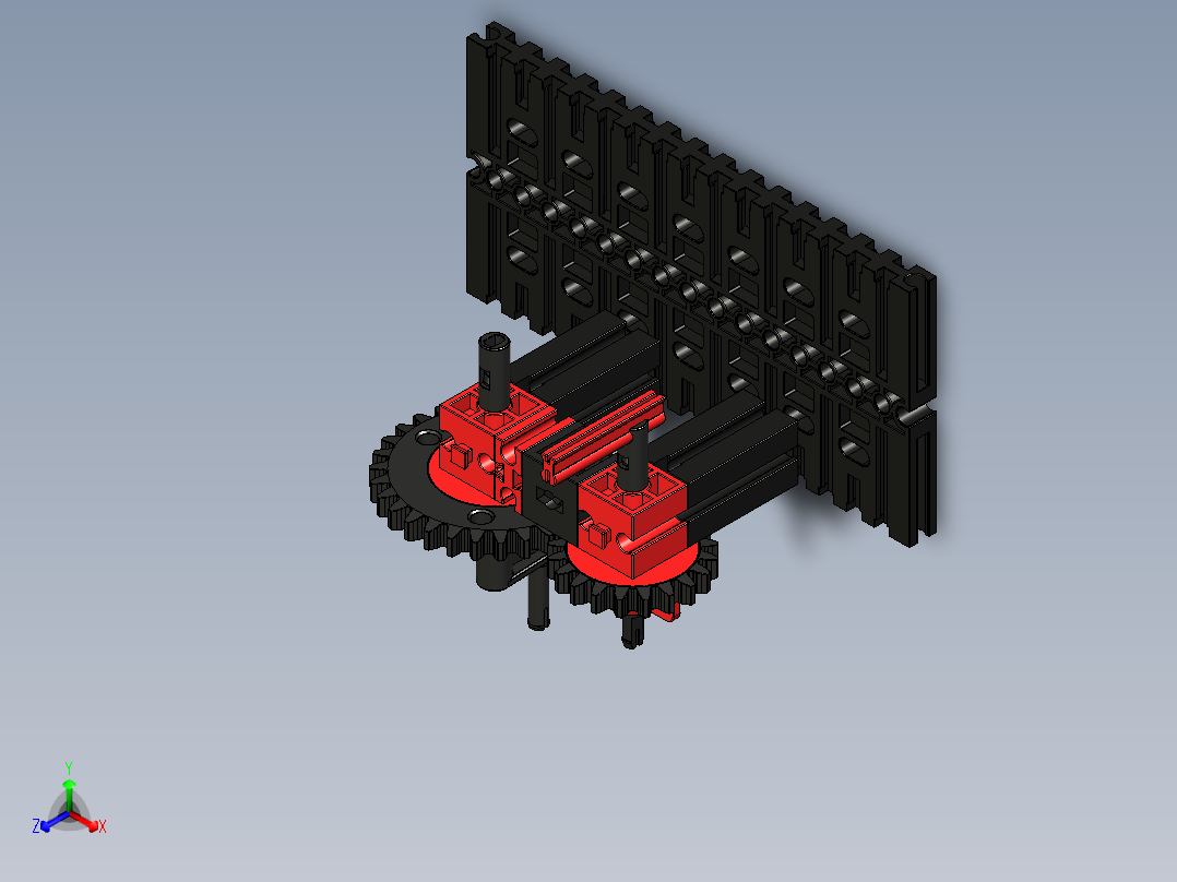 ft-Model 4 曲柄齿轮 2乐高正等轴测图