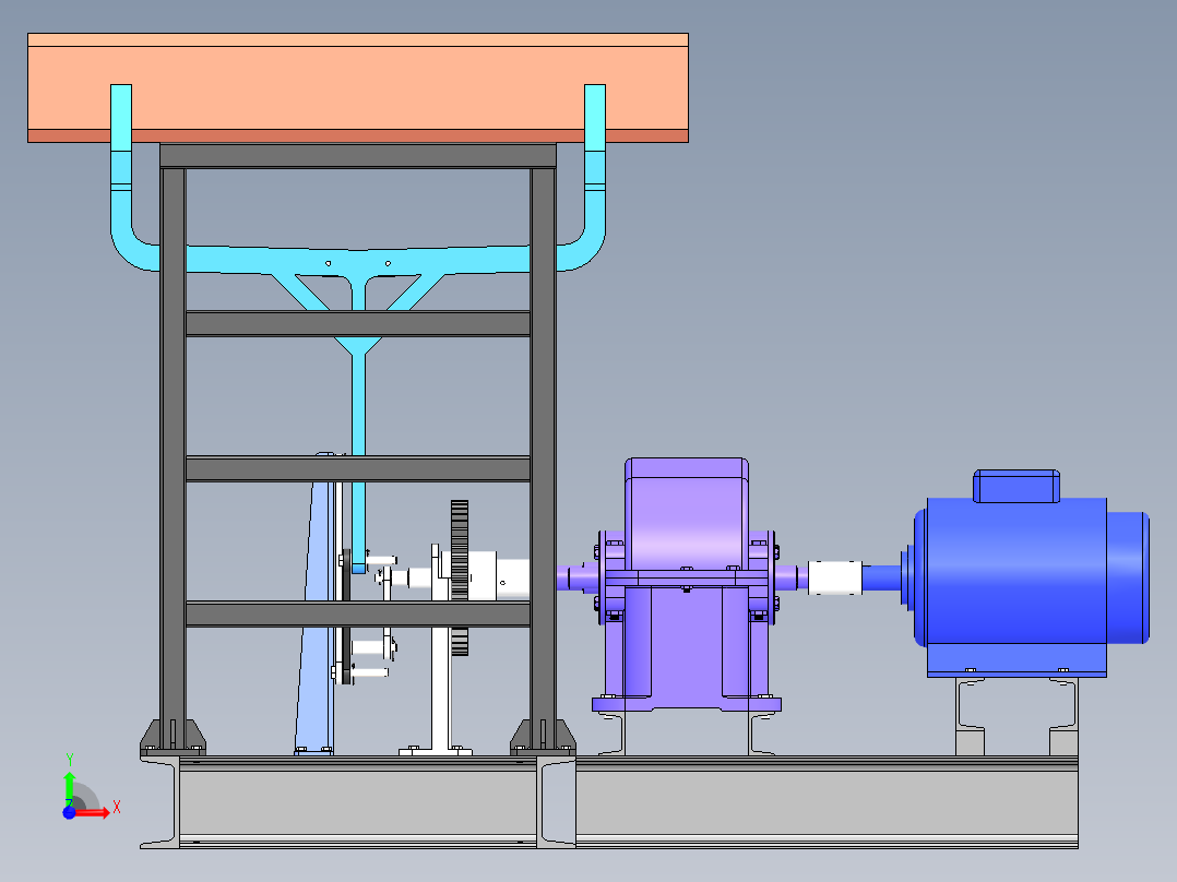 步进送料机前视图