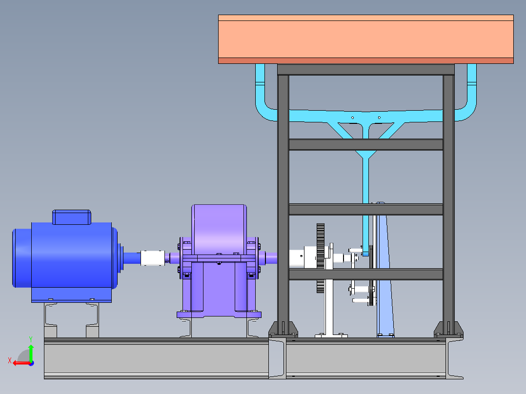 步进送料机后视图