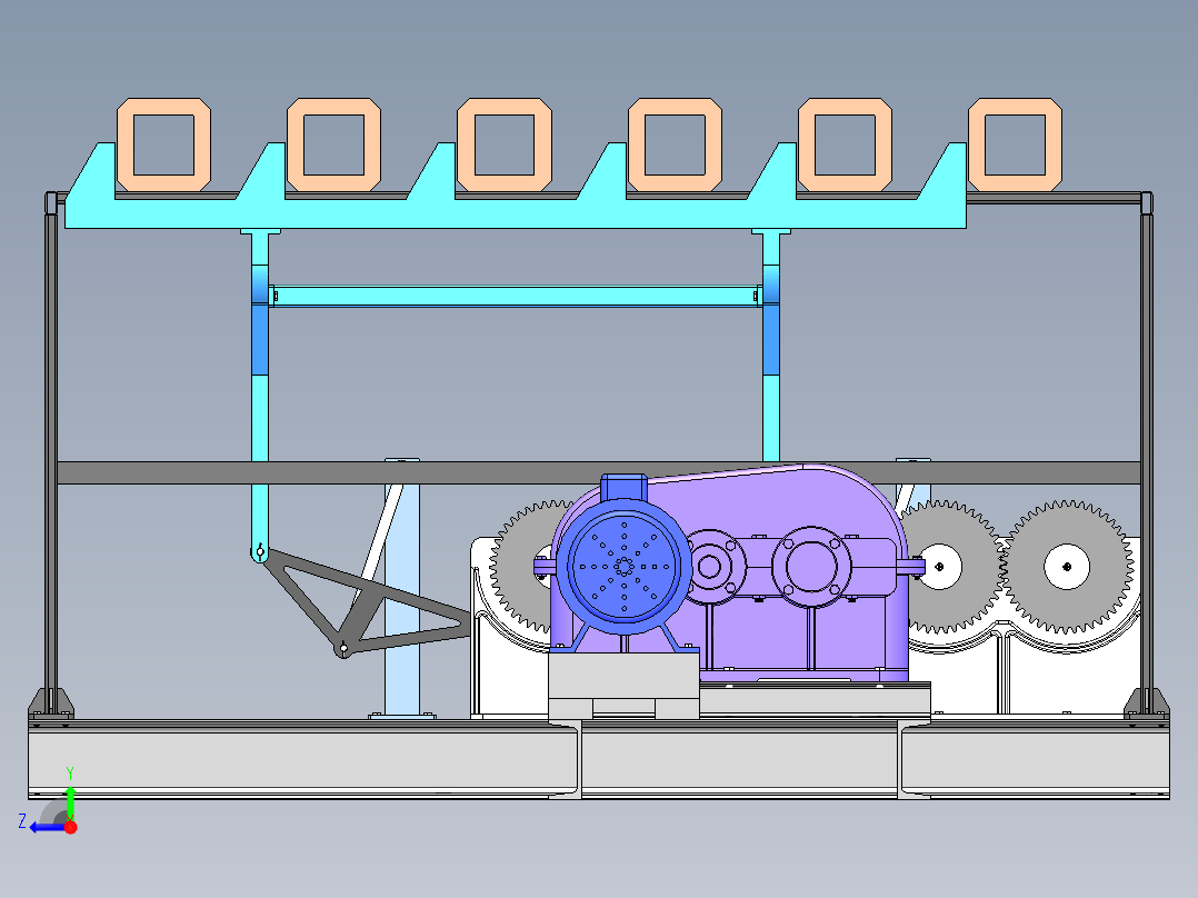 步进送料机右视图