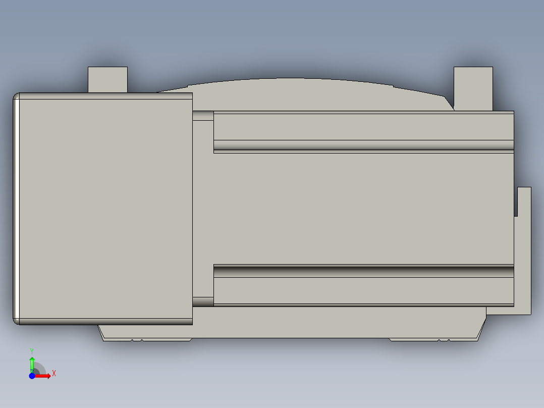 直线模组WG-LHB12-S2000-BL设计图纸前视图