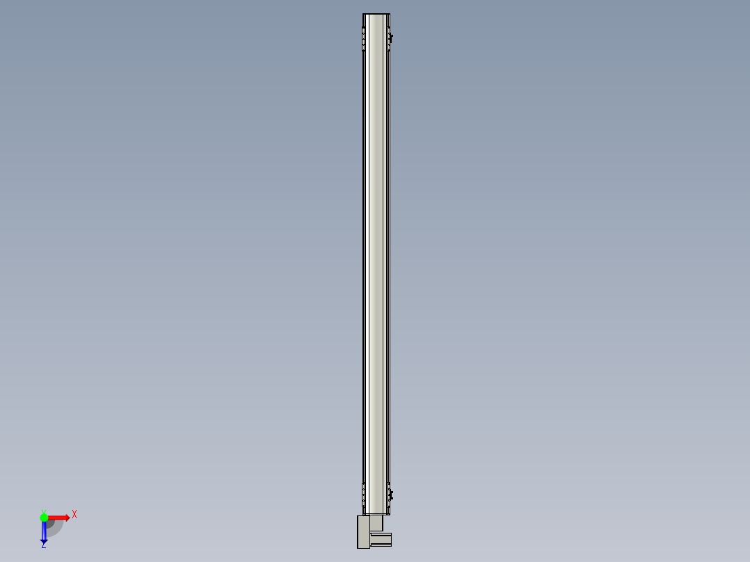 直线模组WG-LHB12-S2000-BL设计图纸俯视图