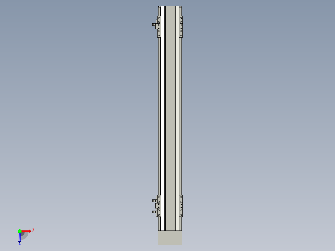 直线模组LHA6-S500-D-200W(16丝杆)设计图纸俯视图