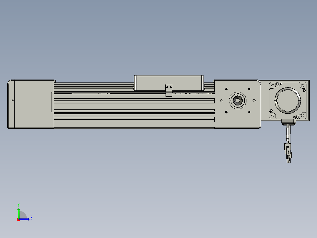 威洛博直线电机模组EB8-L100-S150-BL-P75-MS3左视图
