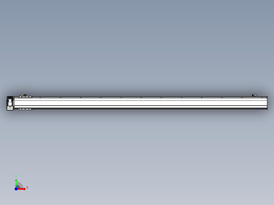 同步带滑台-半封闭B13H-L45-S2250-LU-P40-D3前视图