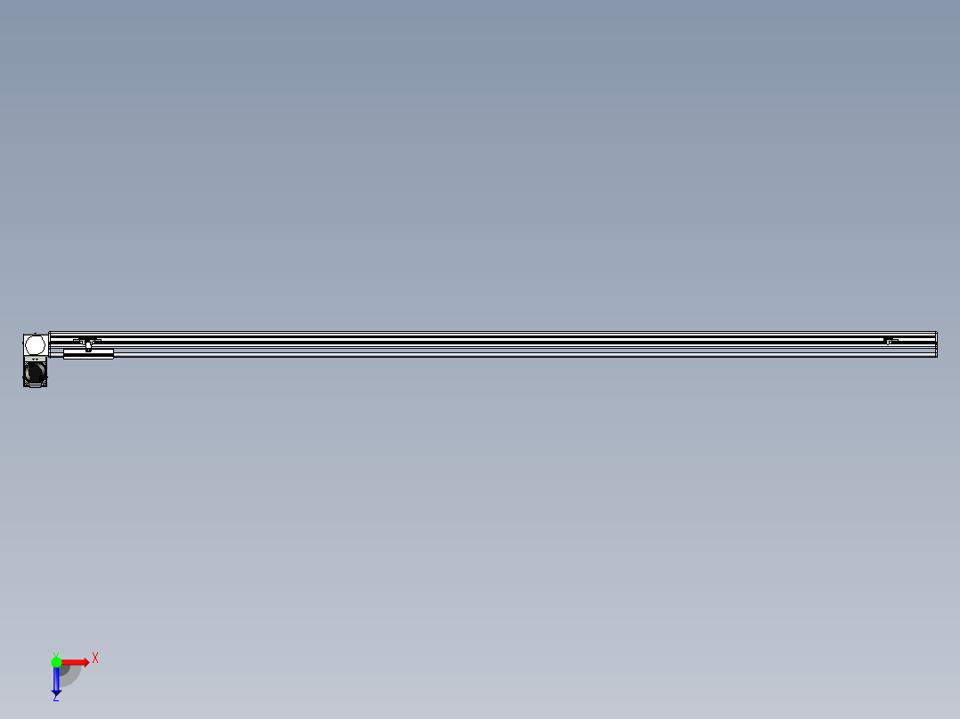 同步带滑台-半封闭B13H-L45-S2250-LU-P40-D3俯视图