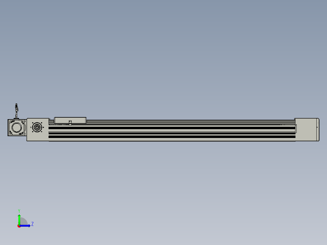 威洛博直线电机模组EB10-L224-S1150-BR-ZP75-MS3-5K左视图