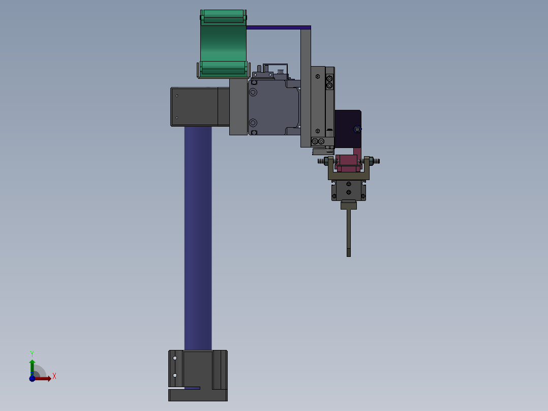 带浮动定位机构移栽机械手前视图