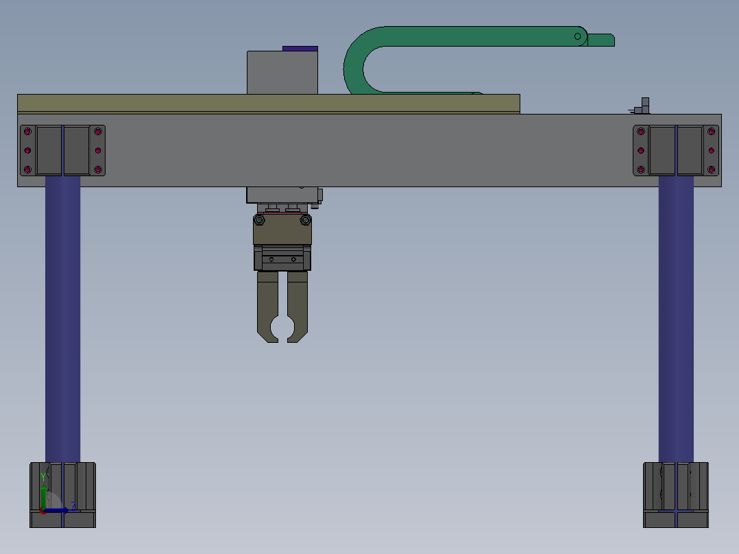 带浮动定位机构移栽机械手左视图