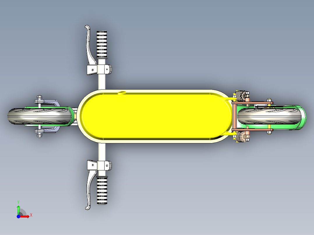 电动滑板车前视图