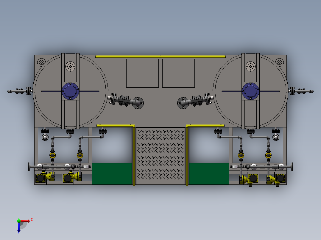 组合加药装置三维图俯视图