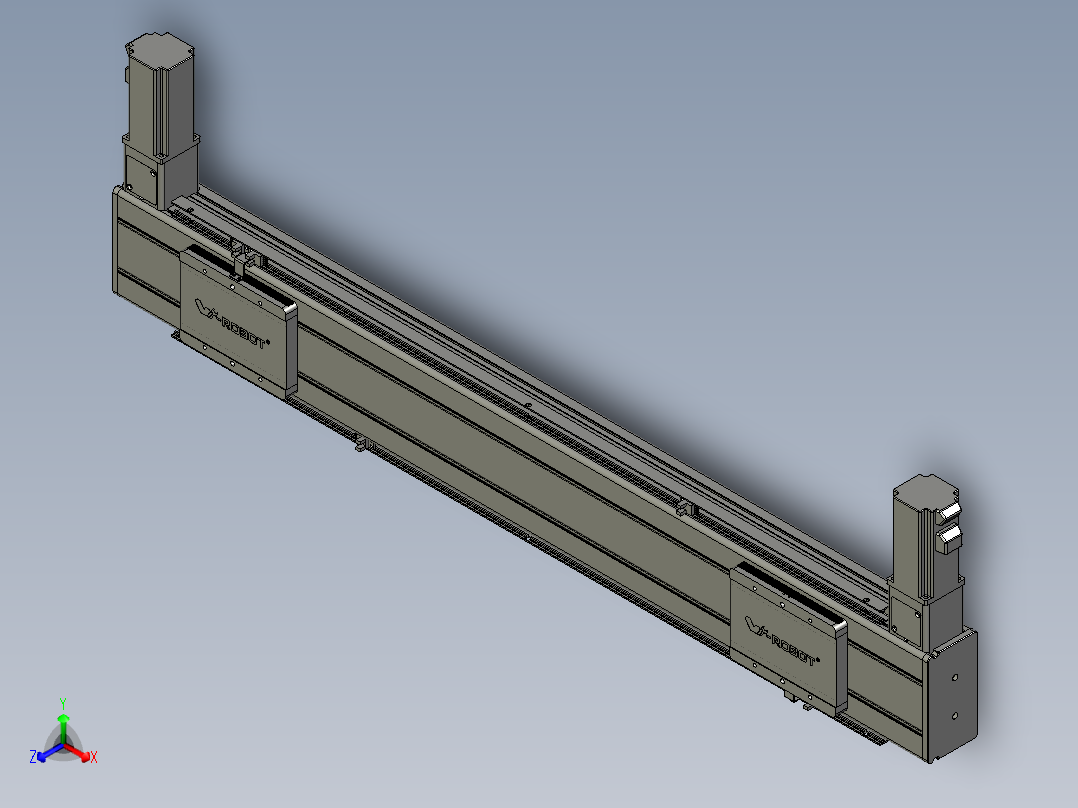 威洛博双电机滑台-VBC14S2-L100-S650-BLR-P40-C6正等轴测图