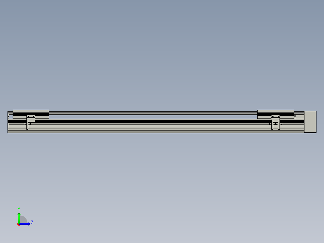 直线模组LHA170-S1000-L设计图纸左视图