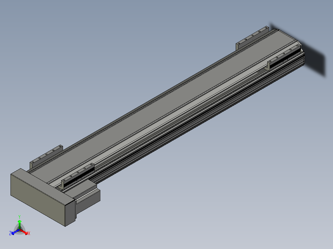 直线模组LHA170-S1000-L设计图纸正等轴测图